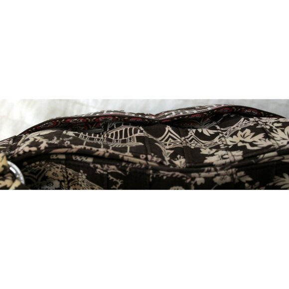 Vera Bradley Imperial Toile Retired Pattern Shoulder Tote Bag Purse Wallet Brow - Picture 4 of 11